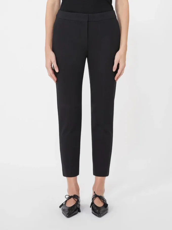 Viscose jersey trousers, black