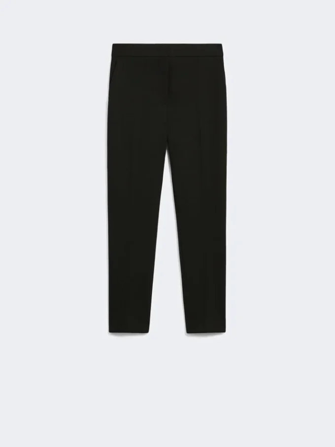 Viscose jersey trousers, black
