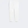 Viscose jersey trousers, white