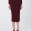 Viscose pencil skirt, bordeaux Viscose pencil skirt, bordeaux