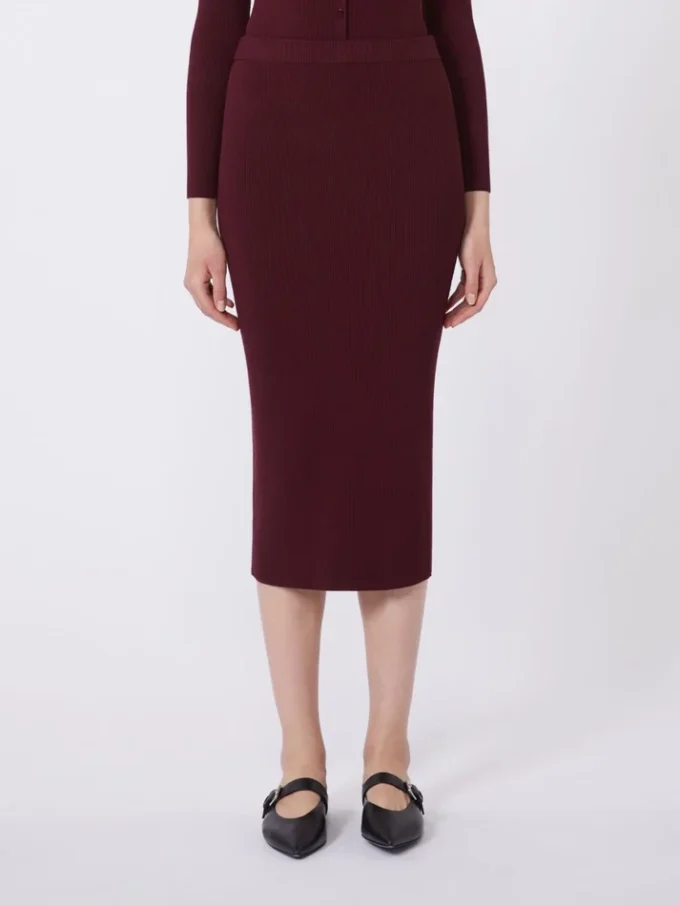 Viscose pencil skirt, bordeaux Viscose pencil skirt, bordeaux