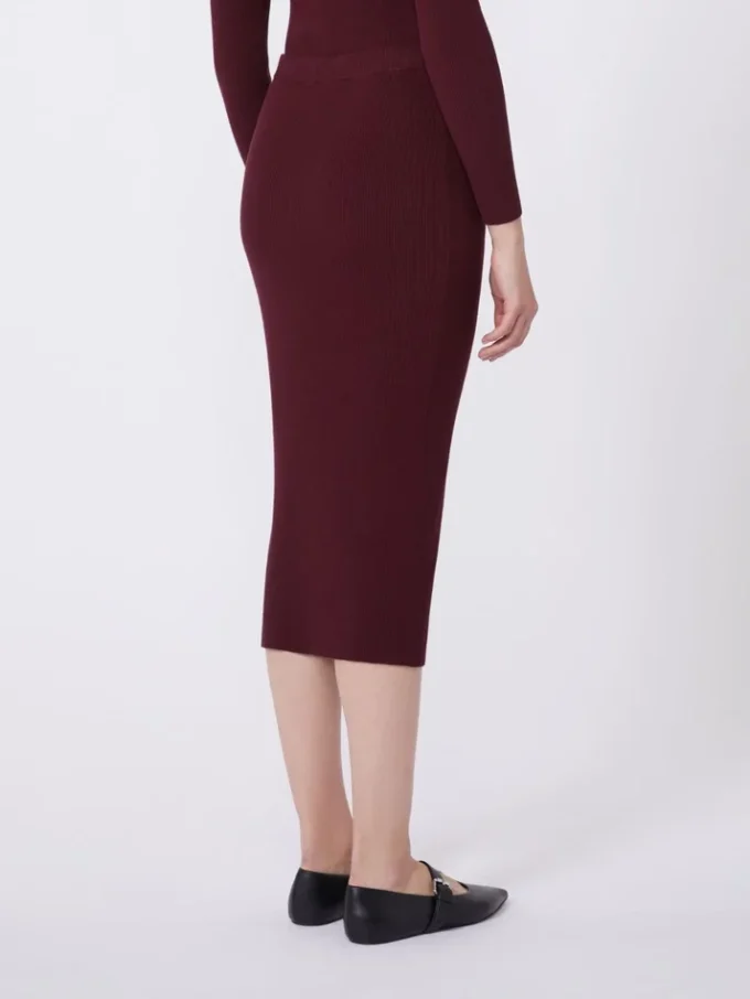 Viscose pencil skirt, bordeaux Viscose pencil skirt, bordeaux