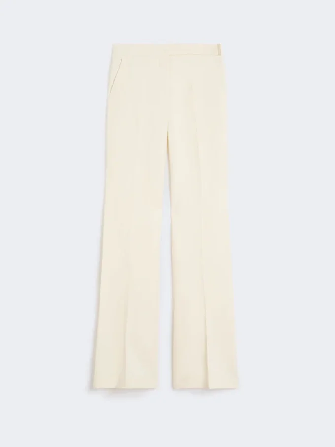 Viscose trousers, light yellow