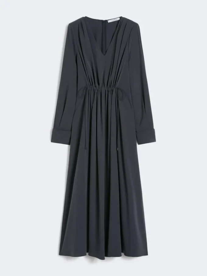 Washed silk canvas dress, ultramarine Washed silk canvas dress, ultramarine