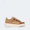 Water-repellent camel sneakers, camel