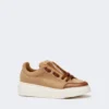 Water-repellent camel sneakers, camel