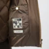 Water-repellent canvas belted down jacket, hazelnut brown