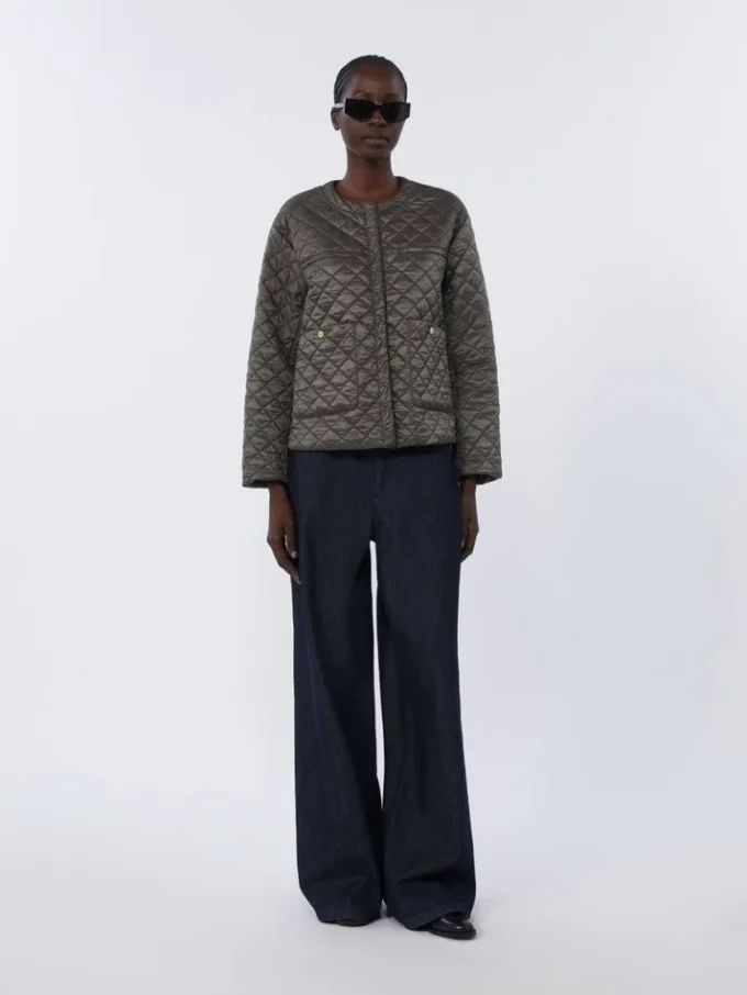 Water-repellent canvas padded jacket, dark grey Water-repellent canvas padded jacket, dark grey