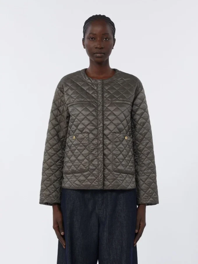 Water-repellent canvas padded jacket, dark grey Water-repellent canvas padded jacket, dark grey