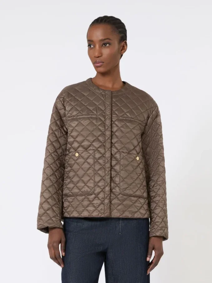 Water-repellent canvas padded jacket, hazelnut brown Water-repellent canvas padded jacket, hazelnut brown