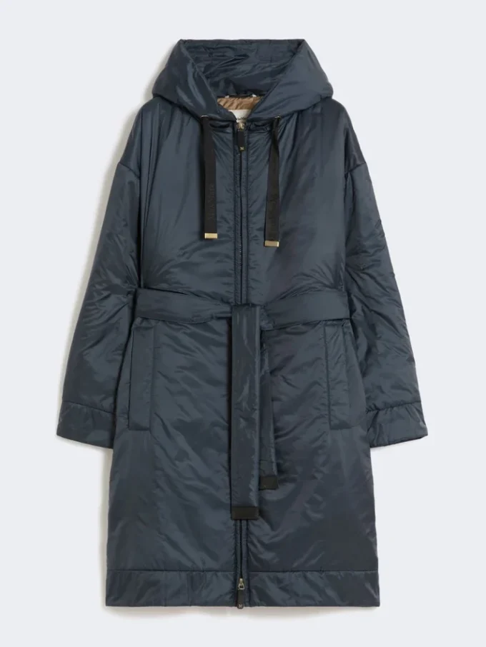 Water-repellent canvas padded parka, midnightblue