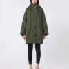 Water-repellent canvas parka, kaki