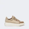 Water-repellent cashmere trainers, beige
