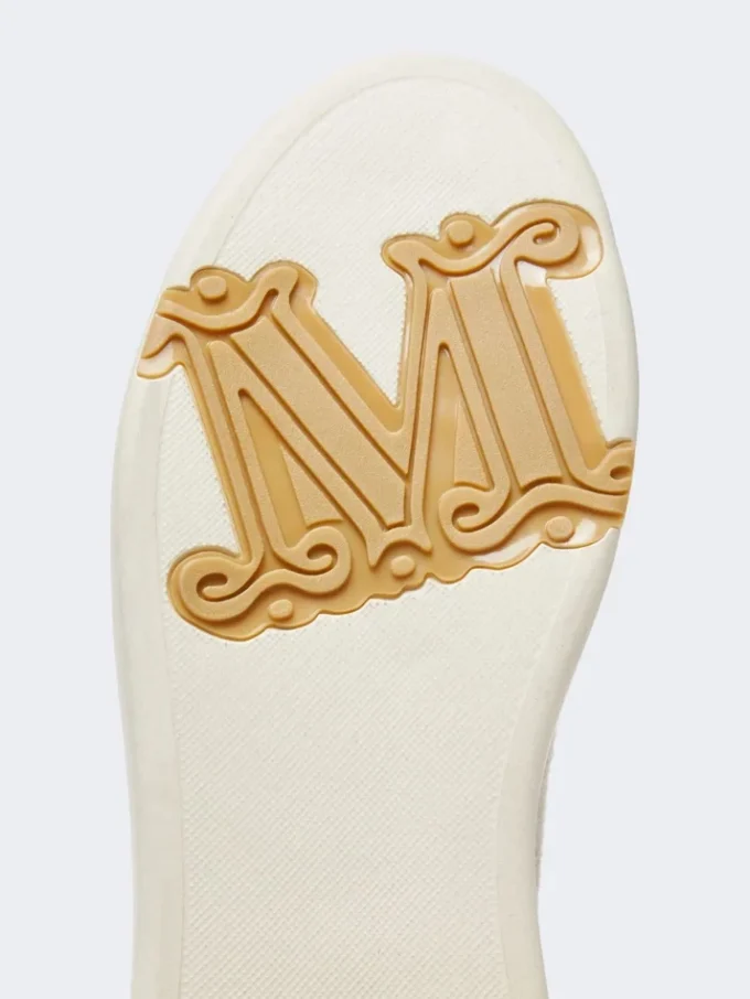 Water-repellent cashmere trainers, beige