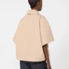 Water-repellent gabardine cape, albino