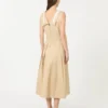 Water-repellent gabardine dress, beige