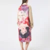 Water-repellent gabardine trench coat with print, plum