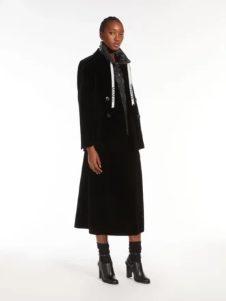 Water-repellent nylon canvas gilet, black