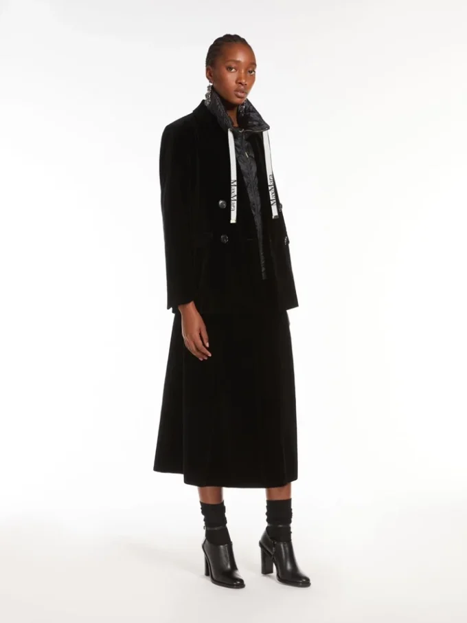 Water-repellent nylon canvas gilet, black