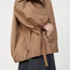 Water-repellent taffeta jacket, camel