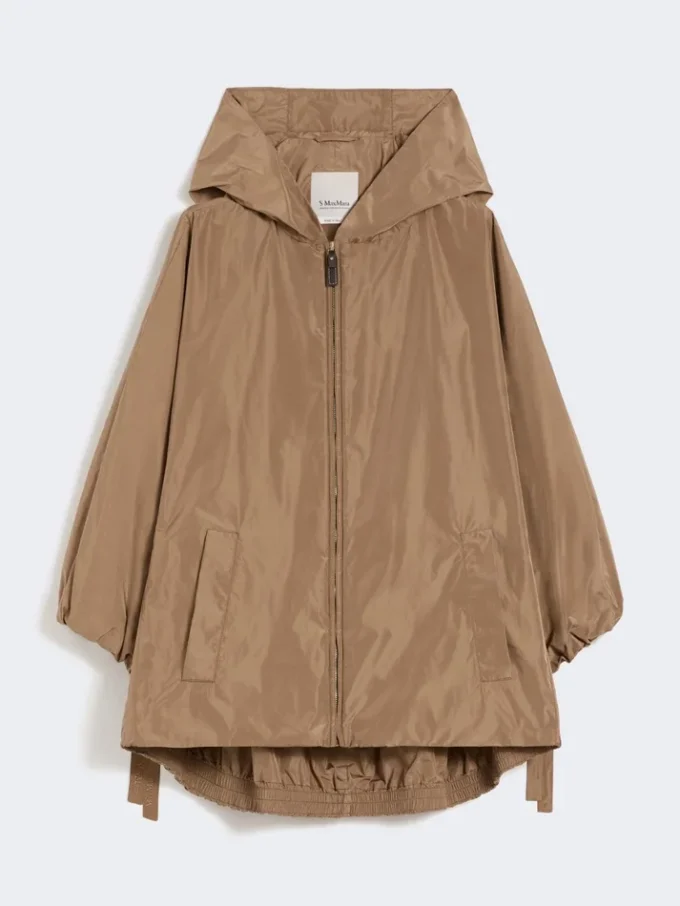 Water-repellent taffeta jacket, camel
