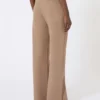 Wide-fit jersey trousers, camel