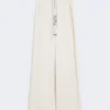 Wide-fit jersey trousers, ecru