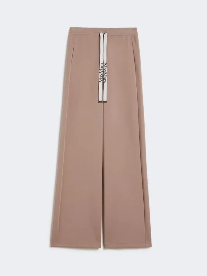 Wide-fit jersey trousers, pink