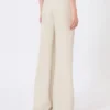 Wide-leg trousers in linen drill, sand Wide-leg trousers in linen drill, sand