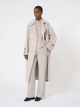 Wool and cashmere cardigan, beige