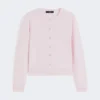 Wool and cashmere cardigan, pink