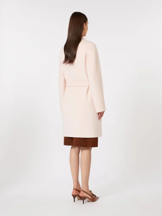 Wool and cashmere coat, pink