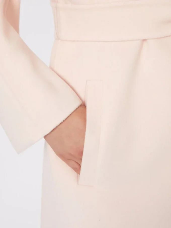 Wool and cashmere coat, pink