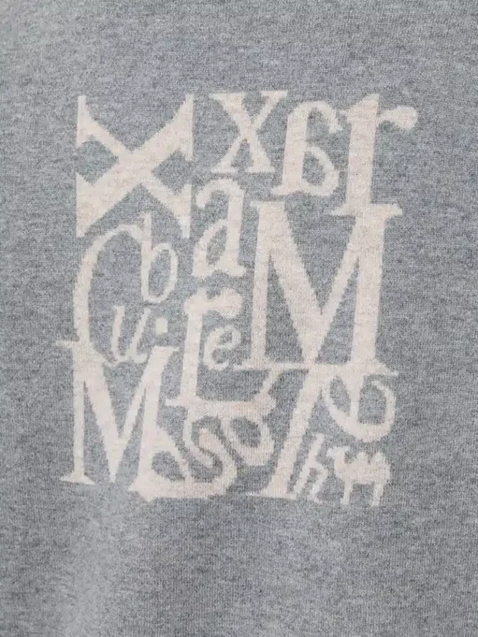 Wool and cashmere hooded cardigan, medium grey