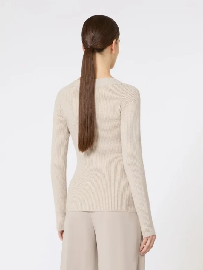 Wool and cashmere jumper, beige