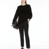 Wool and cashmere jumper, black