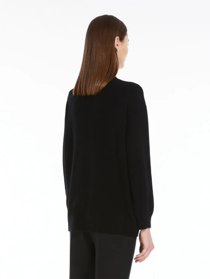 Wool and cashmere jumper, black