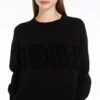 Wool and cashmere jumper, black