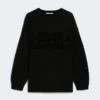 Wool and cashmere jumper, black