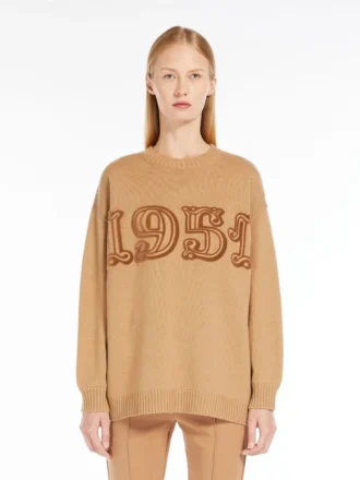 Wool and cashmere jumper, camel