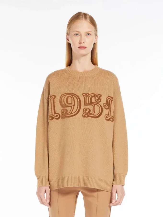 Wool and cashmere jumper, camel