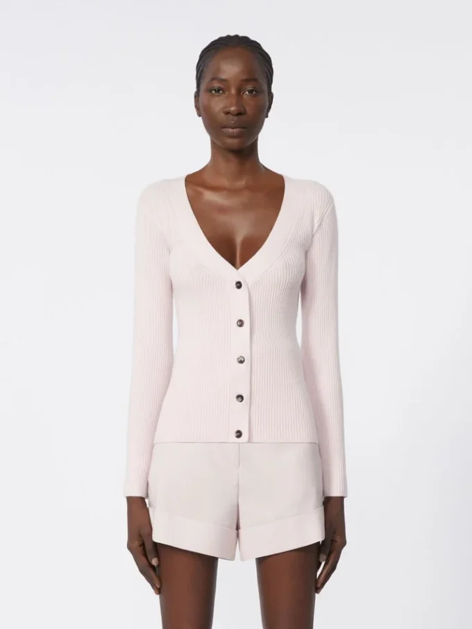 Wool and cashmere jumper, pink