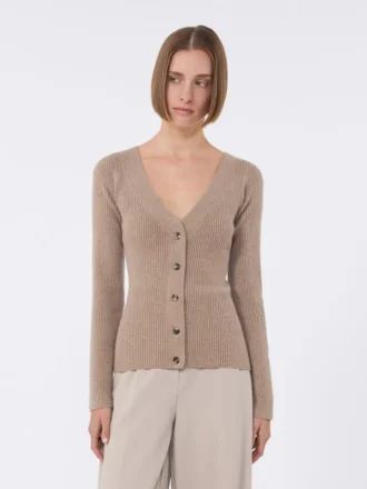 Wool and cashmere jumper, sand