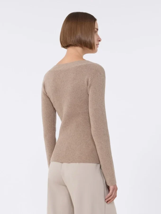 Wool and cashmere jumper, sand