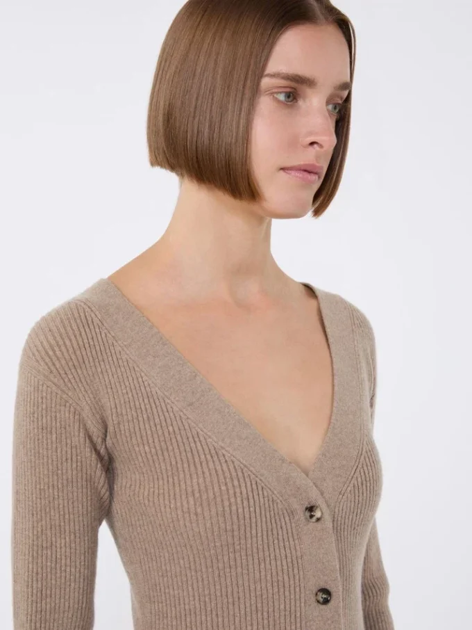 Wool and cashmere jumper, sand