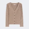 Wool and cashmere jumper, sand