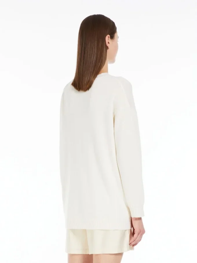 Wool and cashmere jumper, white