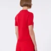 Wool and cashmere-knit t-shirt, red