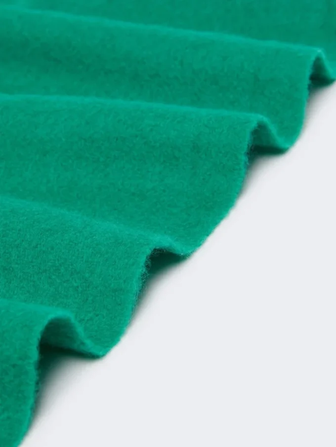 Wool and cashmere stole, emerald