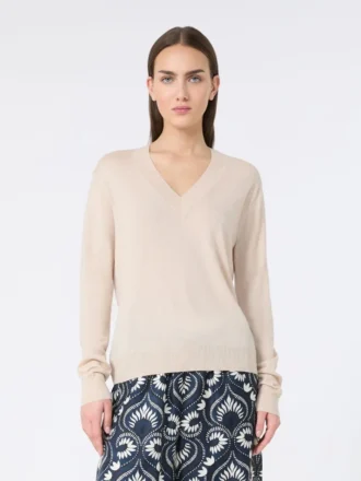 Wool and cashmere sweater, beige